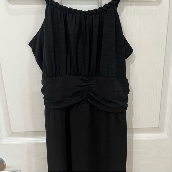 Ricki’s size small black dress with corded straps ruffled waist - Picture 3 of 8